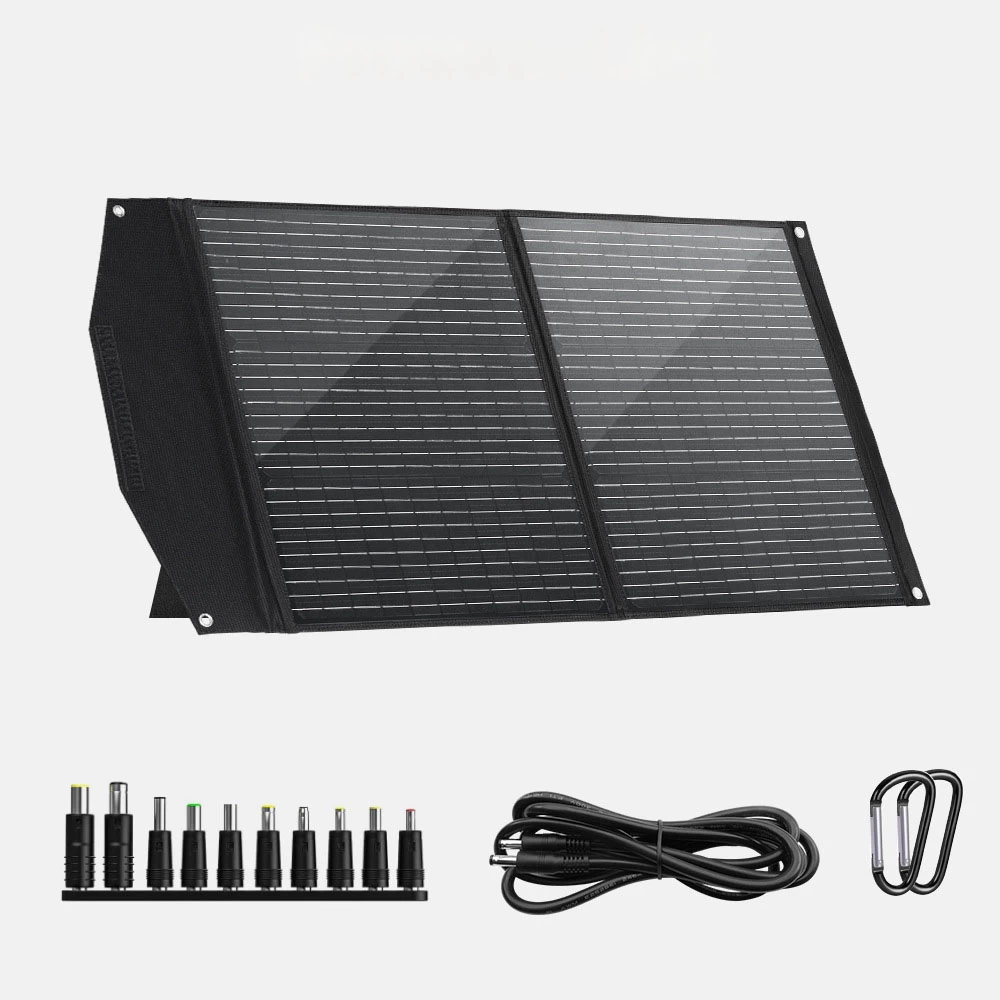 100W 18V Portable Foldable Solar Panel Bag by Tylon in compact closed design