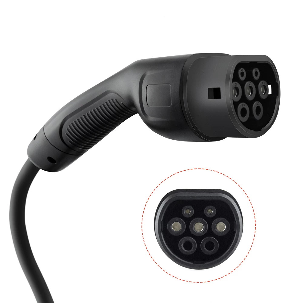 Tylon EN 16A 3-phase AC EV charging cable vehicle side plug Ergonomic IP55 rated Type 2
